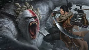 Sekirovs Giant Ape Battle Artwork Wallpaper