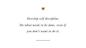 Self Discipline Motivational Aesthetic Desktop Wallpaper