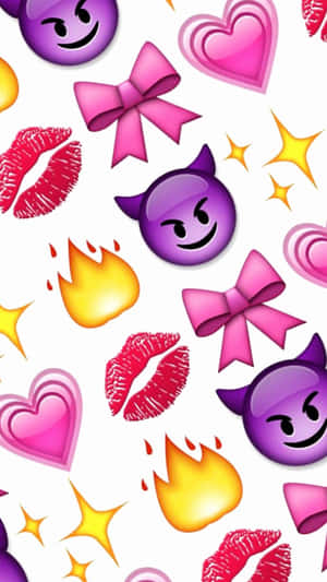 Send Your Loved One A Special Message With A Cute Emoji. Wallpaper