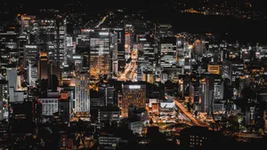 Seoul Cityscape Night Aesthetic Wallpaper