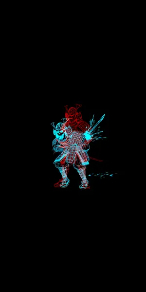 Seppuku Samurai Red Blue Artwork Wallpaper