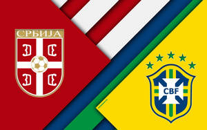 Serbia National Football Team Vs. Brazil Nation Football Team Wallpaper