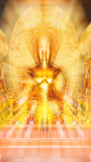 Serene Buddha In Spiritual Radiance Wallpaper