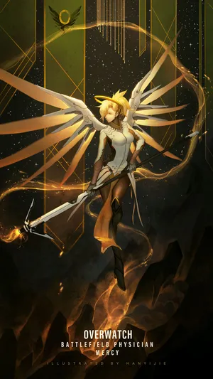 Serene Mercy Angel In The Heavens Wallpaper