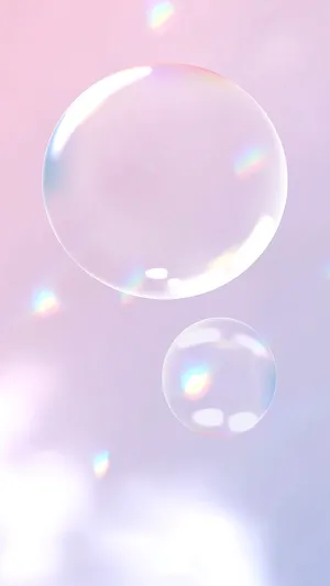 Serene Pink Bubbles Background Wallpaper