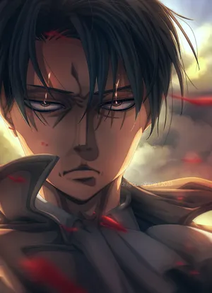 Serious Levi Pfp Close-up Wallpaper