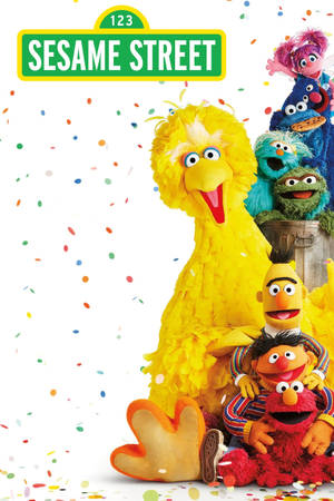 Sesame Street Big Bird And Friends Cover Wallpaper