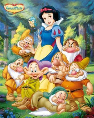 Seven Dwarfs Green Poster Wallpaper