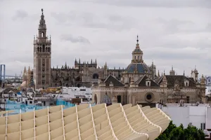 Seville Cathedral On A Gloomy Day Wallpaper