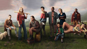 Sex Education Cast In Meadow Wallpaper