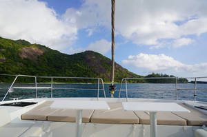 Seychelles Boat Ride Perspective Wallpaper