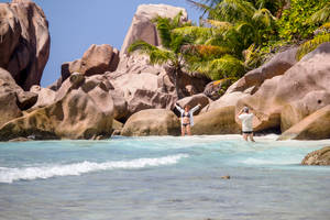 Seychelles Giant Boulders Wallpaper