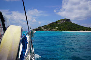 Seychelles Yacht Perspective Wallpaper