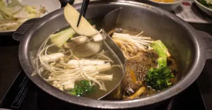 Shabu-shabu In A Dual Stainless Steel Hot Pot Wallpaper