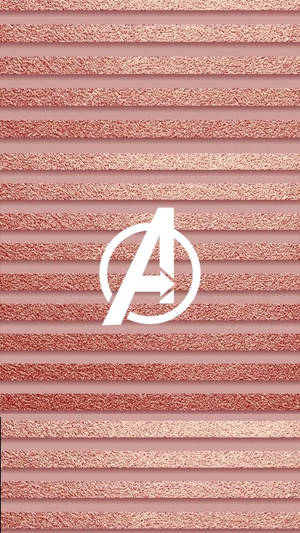 Shades Of Rose Gold Avengers Logo Wallpaper