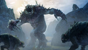 Shadow Of War Troll And Monsters Wallpaper