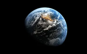 Shadowed Planet Earth Wallpaper