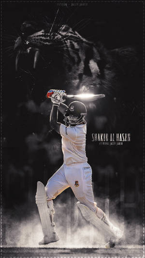 Shakib Al Hasan In White Wallpaper