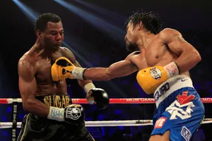 Shane Mosley Taking Body Blow Wallpaper