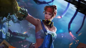 Shani, The Female Protagonist In Garena Free Fire Scene Wallpaper