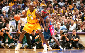 Shaquille O'neal Vs. Ben Wallace Wallpaper