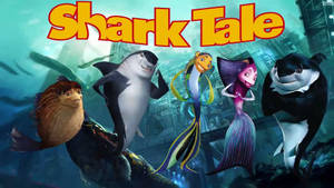 Shark Tale Poster Character Lineup Wallpaper