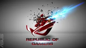 Shattered Rog Logo Wallpaper