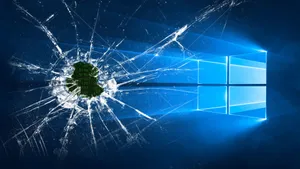 Shattered Window Wallpaper