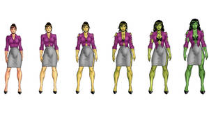 She Hulk Transformation Wallpaper