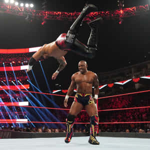 Shelton Benjamin Wwe Raw Ricochet Drop Wallpaper
