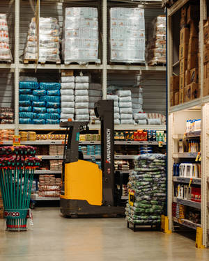 Shelves In Warehouse Wallpaper