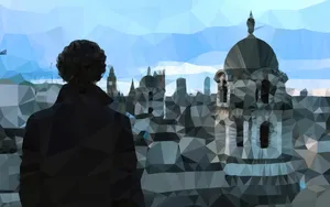 Sherlock Holmes Poly Art Wallpaper