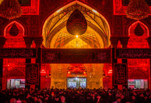 Shia Pilgrims Karbala Mosque Wallpaper