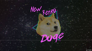 Shiba Inu Enjoying The 80s Vibe Wallpaper