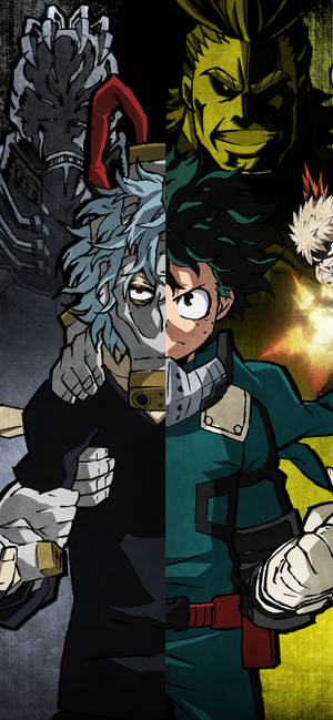 Shigaraki And Midoriya My Hero Academia Iphone Wallpaper