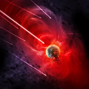 Shining Meteor In The Outer Space Wallpaper