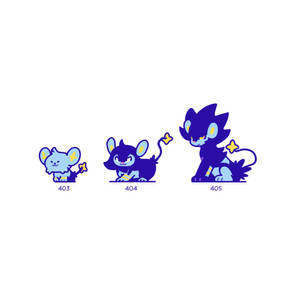 Shinx Cute Art Numbers Wallpaper