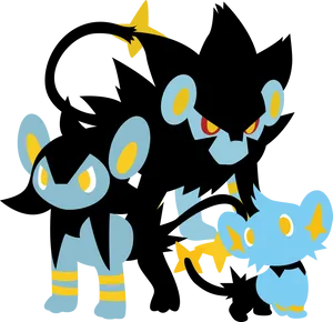 Shinx Evolutionary Line White Background Wallpaper