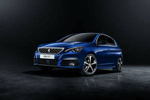 Shiny Blue Peugeot 308 Wallpaper