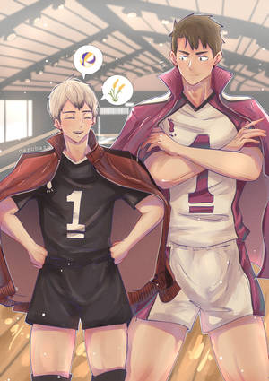 Shiratorizawa With Wakatoshi And Shinsuke Wallpaper