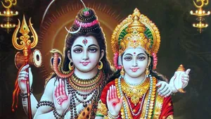 Shiv Parvati Hd Hindu Symbols Palms Wallpaper