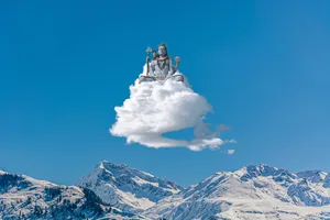 Shiv Shankar Over The Mountains Wallpaper