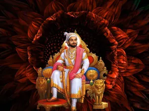 Shivaji Maharaj Art On Sunflower Hd Wallpaper