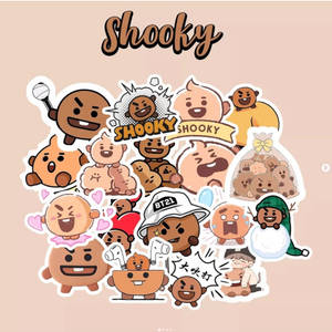 Shooky Bt21 Photo Collage Wallpaper