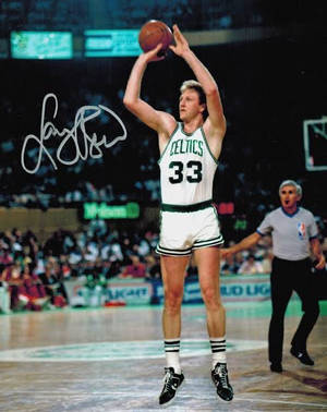 Shooting A Ball Larry Bird Wallpaper
