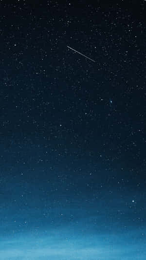 Shooting Star In Galaxy Blue Aesthetic Wallpaper