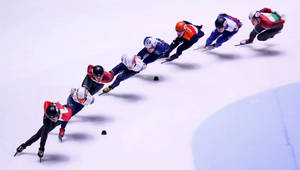 Short Track Speed Skating Winter Olympics 2022 Wallpaper