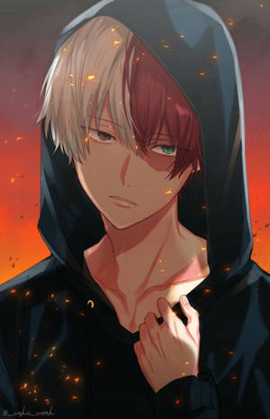 Shoto Todoroki Fanart My Hero Academia Iphone Wallpaper