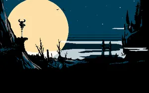 Shovel Knight Landscape Pixel Art Wallpaper