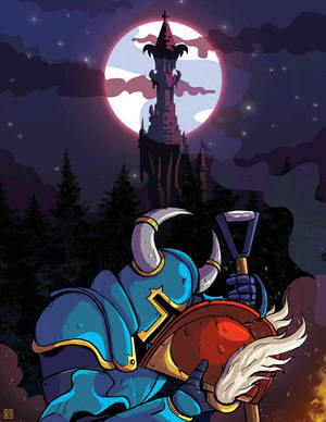 Shovel Knight With Shield Knights Helmet Wallpaper